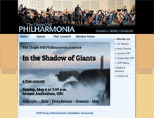 Tablet Screenshot of chapelhillphilharmonia.org